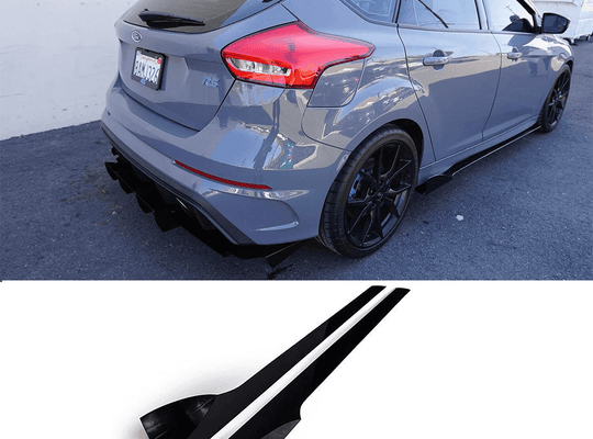 2016-2018 Ford Focus Rs Side Skirt Extension V2 - Aeroflowdynamics