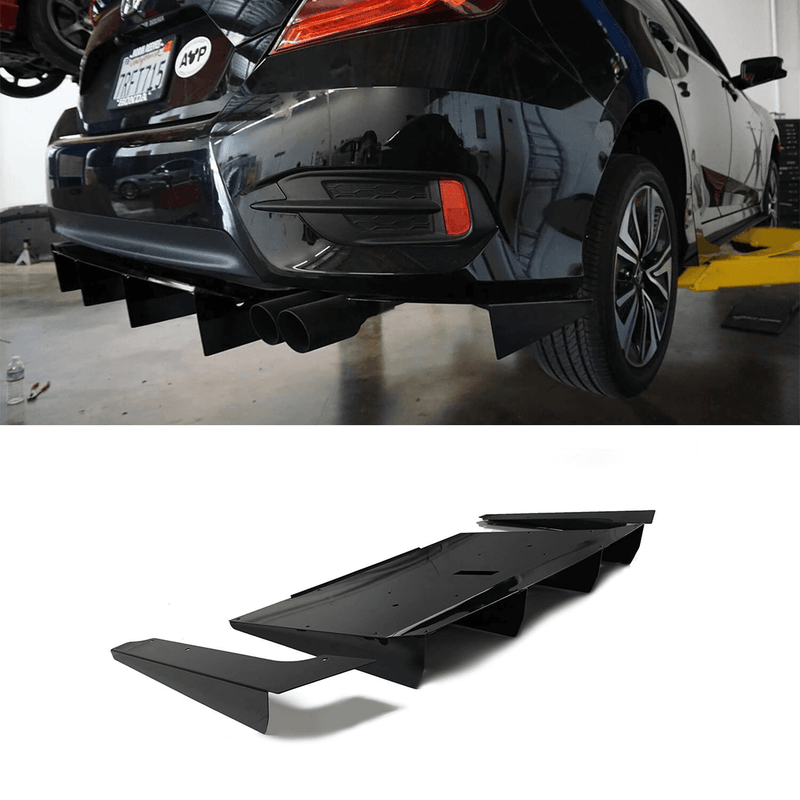 2016-2018 Honda Civic Rear Diffuser V1 (Sedan) - Aeroflowdynamics