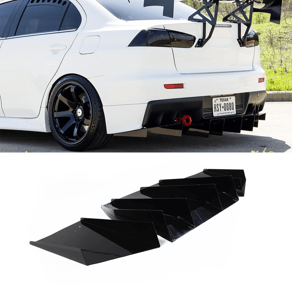 2007-2015 Mitsuibishi Evo Rear Diffuser V2 - Aeroflowdynamics