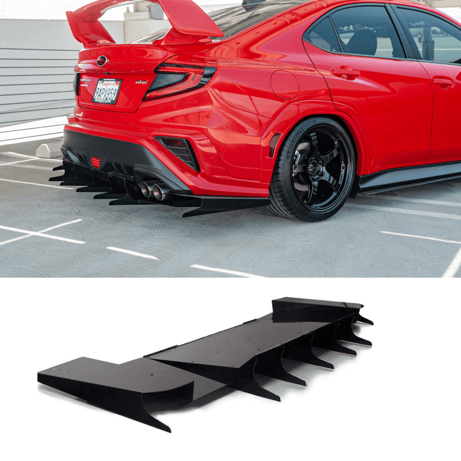 2022+ Subaru Wrx Rear Diffuser V5 ( Agressive) - AeroflowDynamics