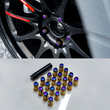 Forged Closed End Lug Nuts - NeoChrome -aeroflowdynamics