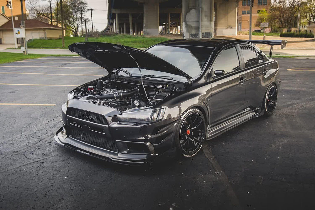 2007-2015 Mitsubishi Evo X Front Splitter V2 - AeroflowDynamics