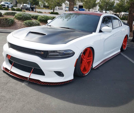2015-2019 Dodge Charger Front Splitter V1 (Scatpack/Hellcat/Daytona) - AeroflowDynamics