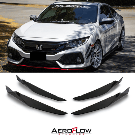 2017-2019  Honda Civic V2 Canards (Hatchback, Si Coupe, Si Sedan) - Aeroflowdynamics