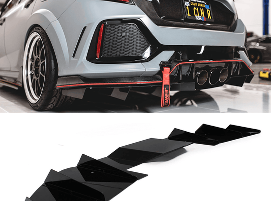 2017-2019 Honda Civic Type-R Rear Diffuser V2 - Aeroflowdynamics
