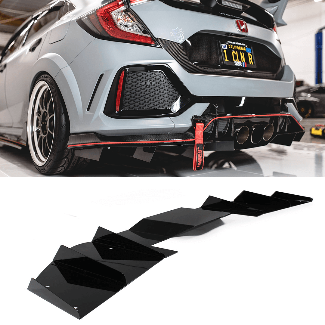 2017-2021 Honda Civic Type-R Rear Diffuser V2 - AeroflowDynamics