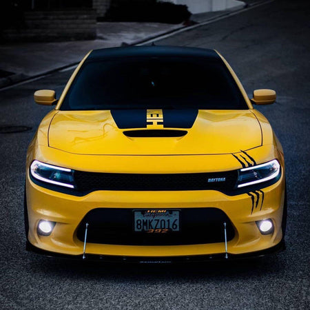 2015-2019 DODGE CHARGER (SCATPACK/HELLCAT/DAYTONA) FRONT SPLITTER V1 - AeroflowDynamics