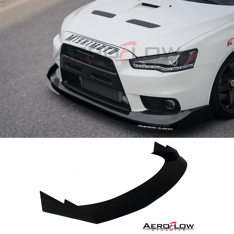 2007-2015 Mitsubishi Evo X Front Splitter V3 - Aeroflowdynamics