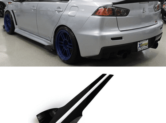 2007-2015 Mitsubishi Evo X / Ralliart Side skirt Extension V2 - Aeroflowdynmaics