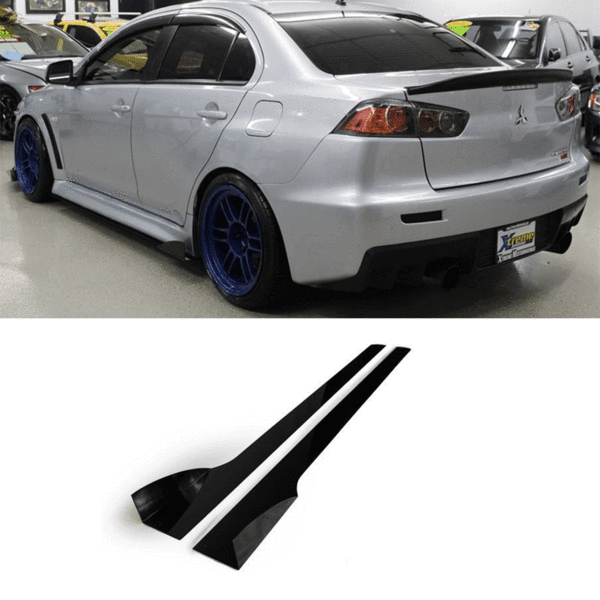 2007 2015 Evo X Ralliart V2 Side Skirt Extensions