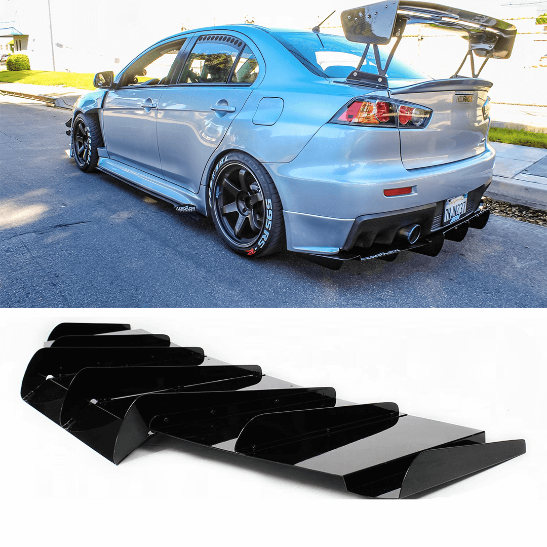 2007-2015 Mitsuibishi Evo Rear Diffuser V1 - AeroflowDynamics