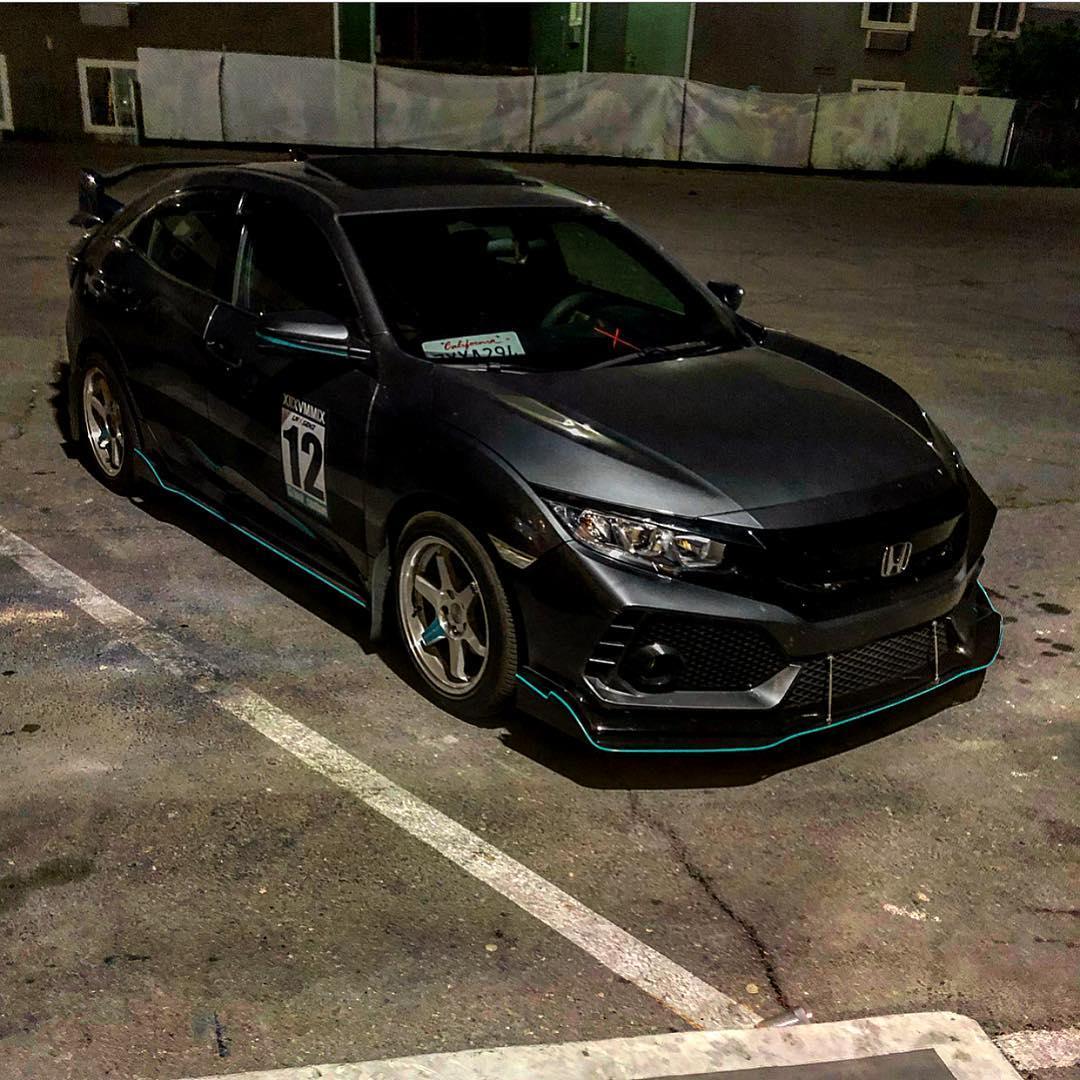 2017-2019 Honda Civic Splitter ([Hatchback, Si Coupe, Si Sedan] ) V3 - Aeroflowdynamics
