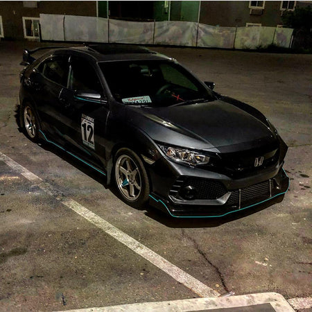 2017-2019 Honda Civic Splitter ([Hatchback, Si Coupe, Si Sedan] ) V3 - Aeroflowdynamics