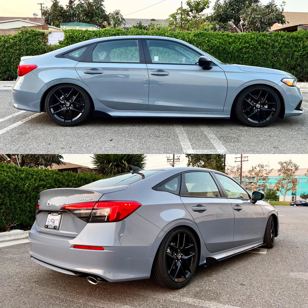2022+ Honda Civic Side Skirt Extension (Civic Hatch/Sedan/SI) V2 - Aeroflowdynamics
