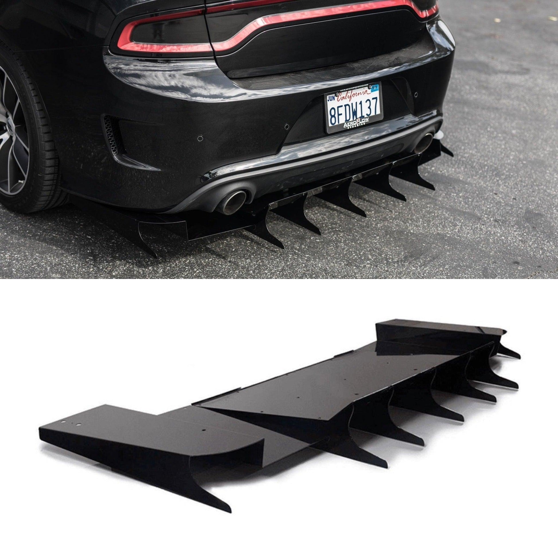 2015-2019 Dodge Charger Rear Diffuser V5 - AeroflowDynamics