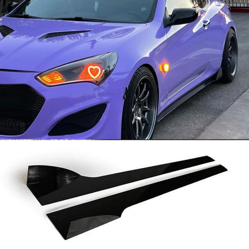 2013-2016 Hyundai Genesis Coupe Side Skirt Extension V2 - AeroflowDynamics