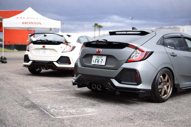 2017+ HONDA CIVIC HATCH [SPORT, SPORT TOURING] REAR DIFFUSER V2 - AeroflowDynamics